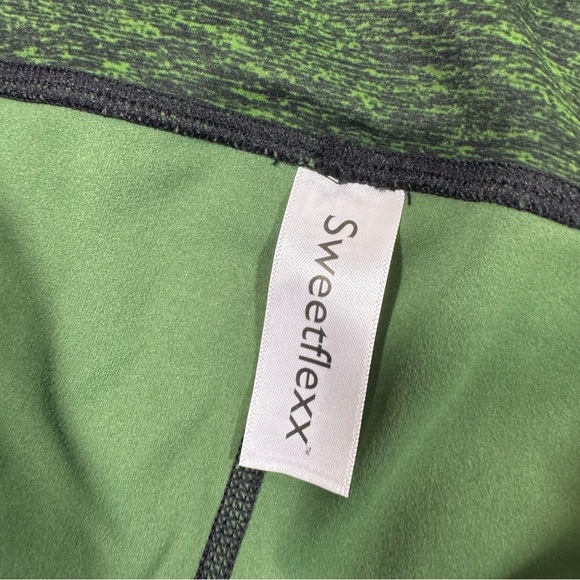 New Sweet Flexx Resistance Leggings Heathered Green Side Pockets - Picture 3 of 6
